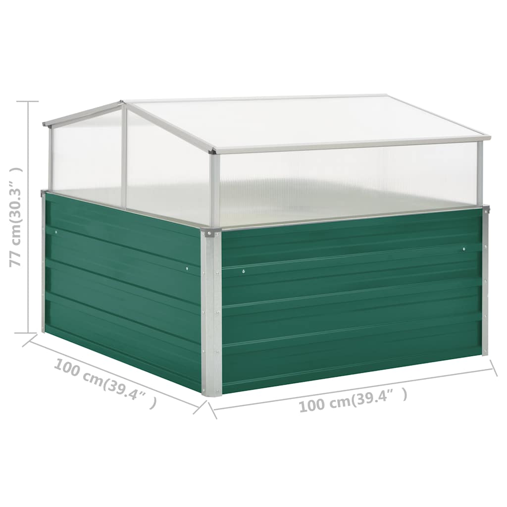 Greenhouse | Green | Galvanised Steel, PC Board | 100x100x77 cm