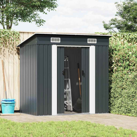Garden Shed | Anthracite | Galvanised steel | 190 x 124 x 181 cm