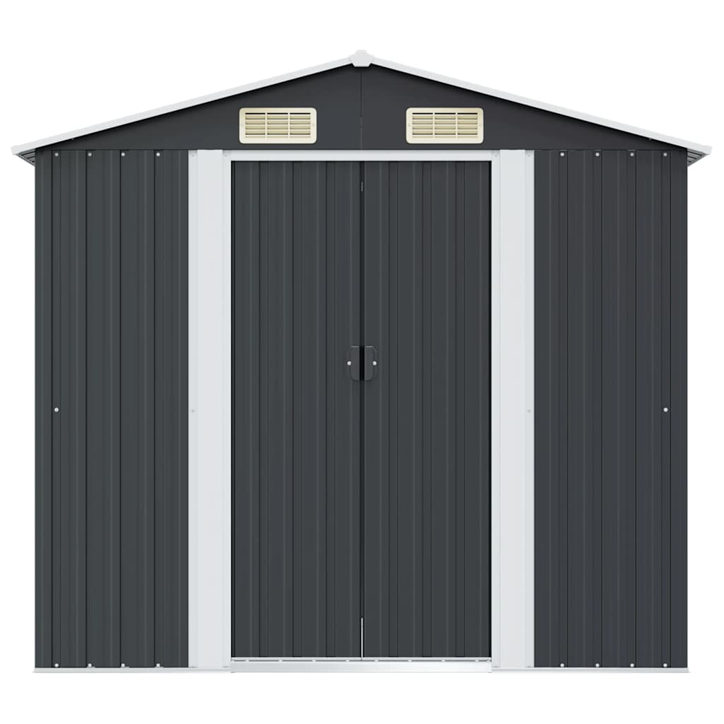 Garden Storage Shed Anthracite Steel 204x132x186 cm