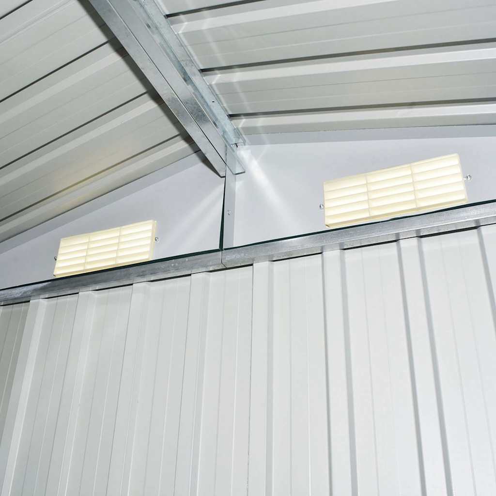 47029 vidaXL Garden Storage Shed Brown 204x132x186 cm Steel