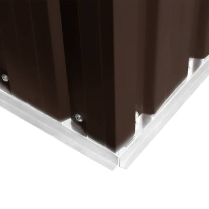 Garden Storage Shed Brown 257x205x178 cm Steel