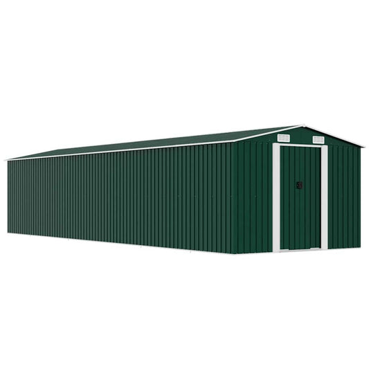 Garden Shed Green 257x779x181 cm Galvanised steel