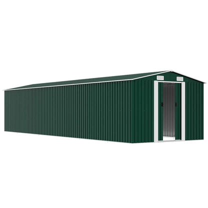 Garden Shed Green 257x779x181 cm Galvanised steel