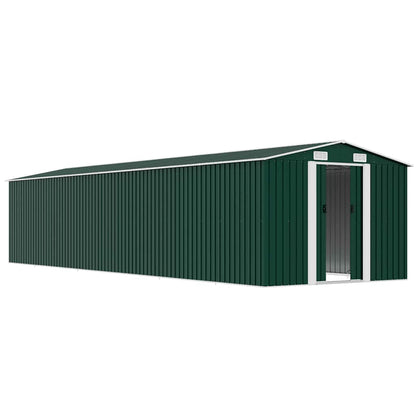 Garden Shed Green 257x779x181 cm Galvanised steel