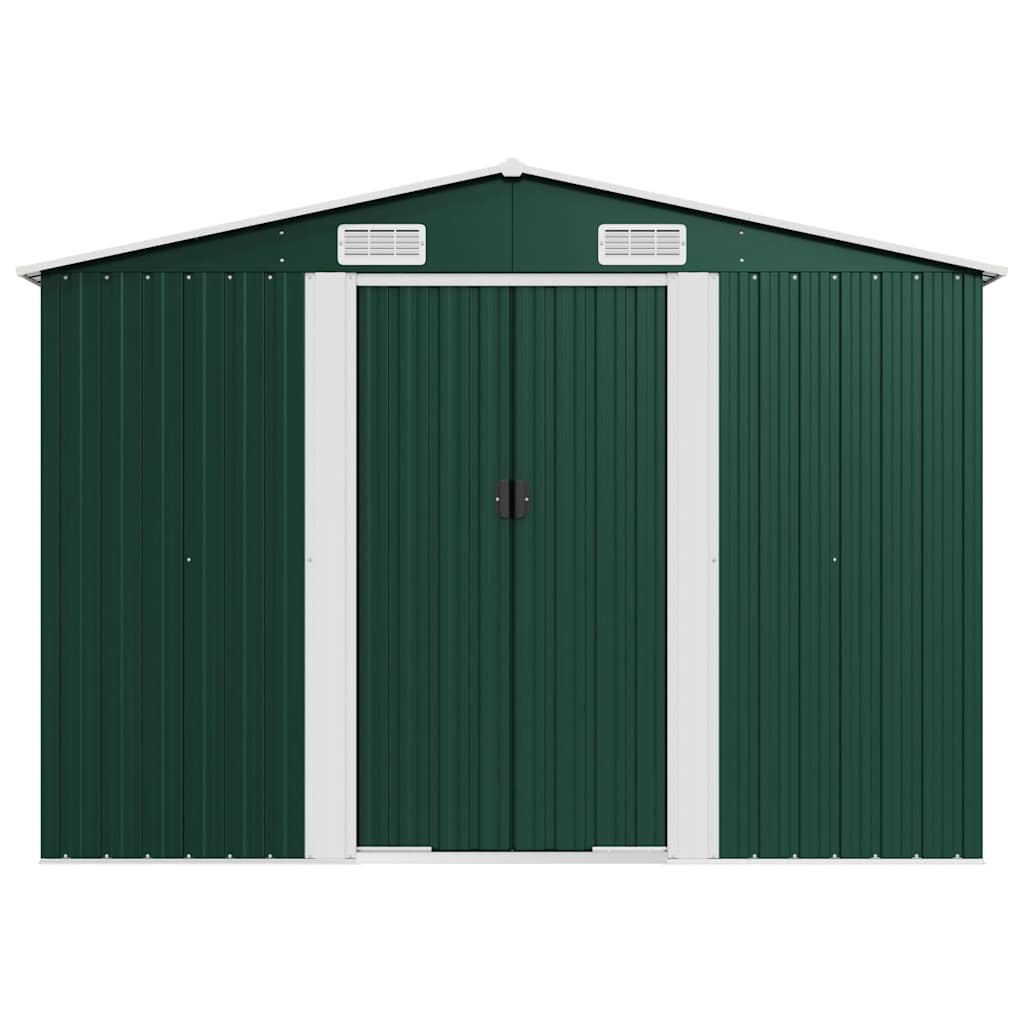 Garden Shed Green 257x779x181 cm Galvanised steel