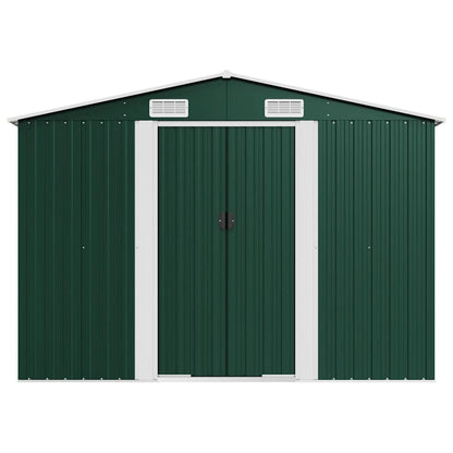 Garden Shed Green 257x779x181 cm Galvanised steel