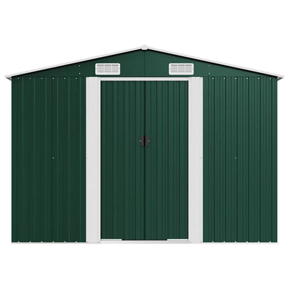 Garden Shed Green 257x779x181 cm Galvanised steel