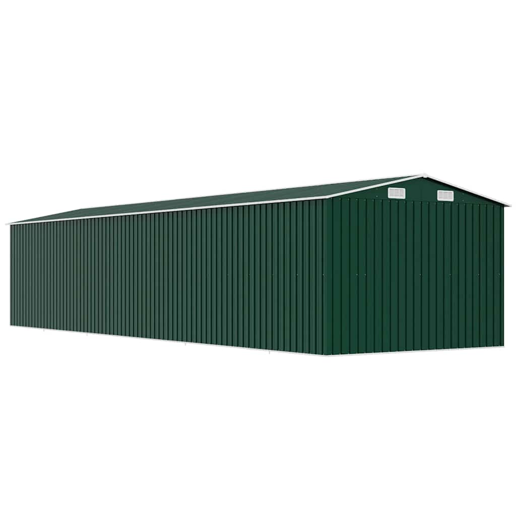 Garden Shed Green 257x779x181 cm Galvanised steel