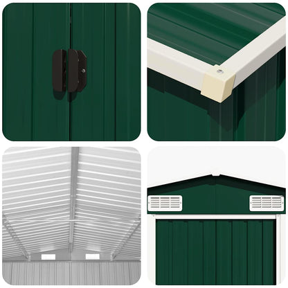 Garden Shed Green 257x779x181 cm Galvanised steel
