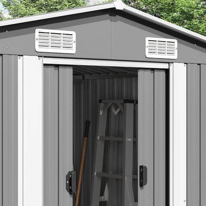 Garden Shed Grey 257x779x181 cm Galvanised steel