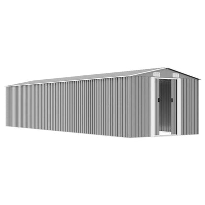 Garden Shed Grey 257x779x181 cm Galvanised steel