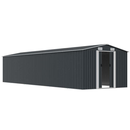 Garden Shed Anthracite 257x779x181 cm Galvanised steel