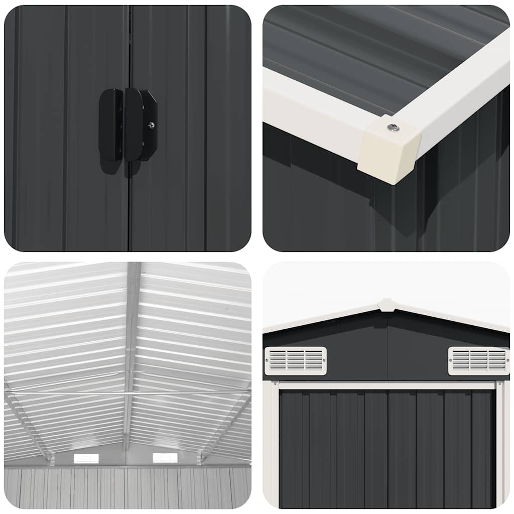 Garden Shed Anthracite 257x779x181 cm Galvanised steel