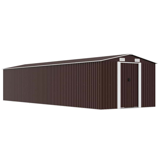 Garden Shed Brown 257x779x181 cm Galvanised steel