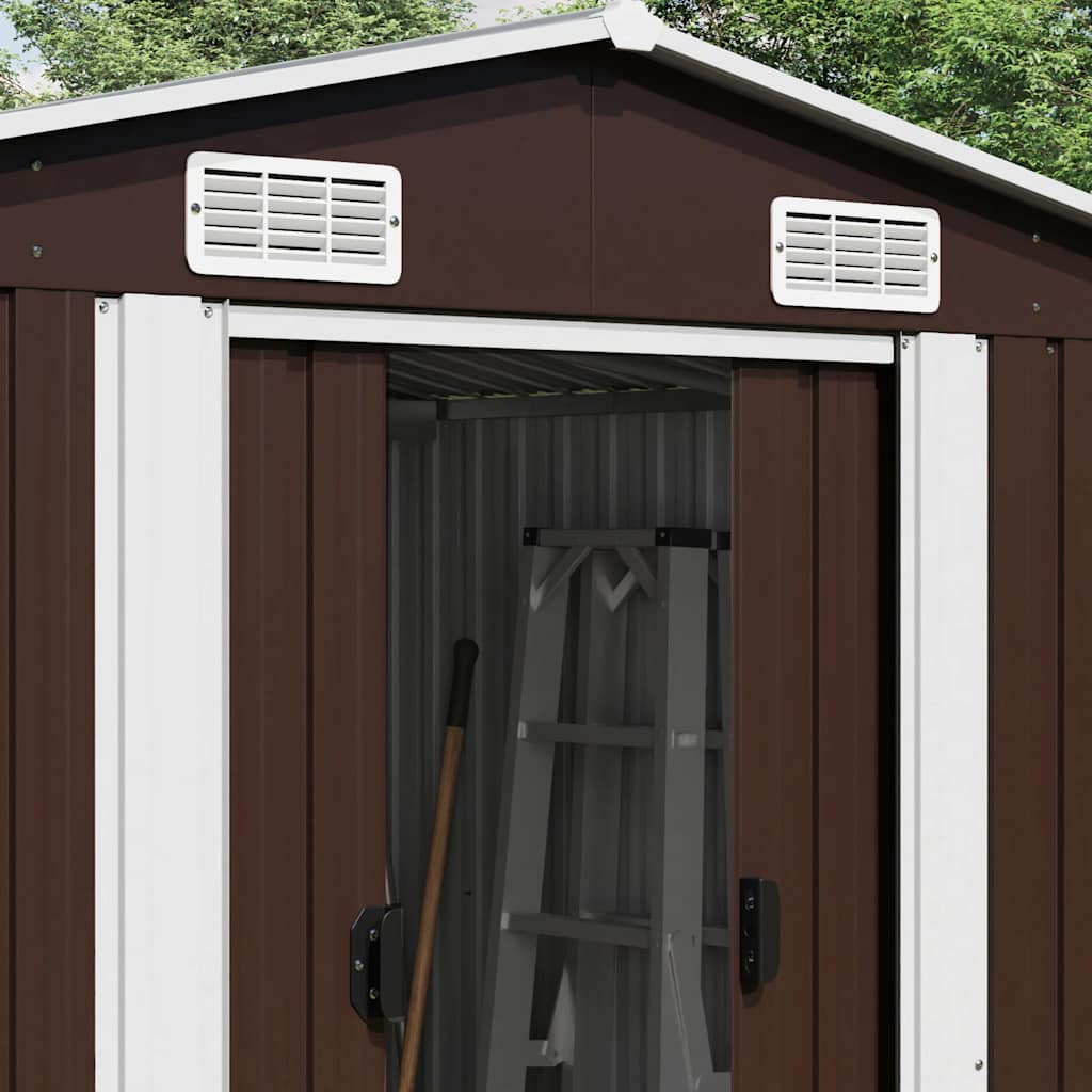 Garden Shed Brown 257x779x181 cm Galvanised steel