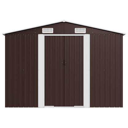 Garden Shed Brown 257x779x181 cm Galvanised steel
