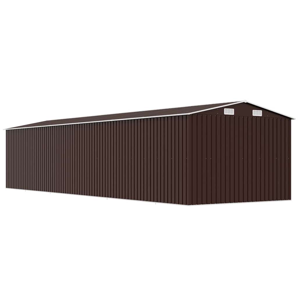 Garden Shed Brown 257x779x181 cm Galvanised steel
