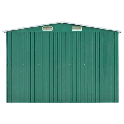 Garden Shed Green 257x990x181 cm Galvanised steel
