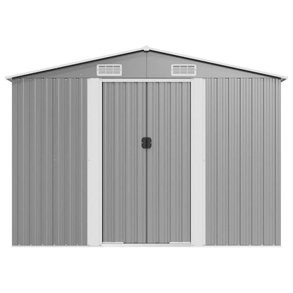 Garden Shed Grey 257x990x181 cm Galvanised steel