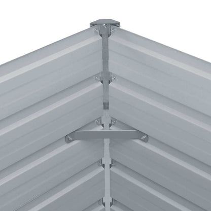 Garden Raised Bed Galvanised Steel 240x40x45 cm Grey
