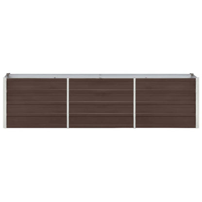Garden Raised Bed Galvanised Steel 240x40x45 cm Brown