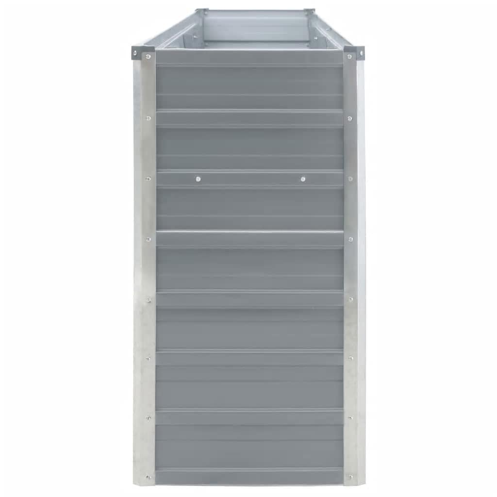 Raised Garden Bed 320x40x77 cm Galvanised Steel Grey