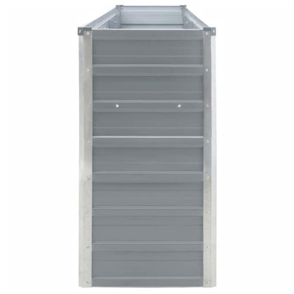 Raised Garden Bed 320x40x77 cm Galvanised Steel Grey