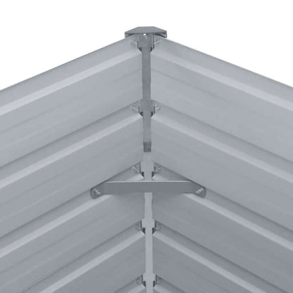 Raised Garden Bed 320x40x77 cm Galvanised Steel Grey