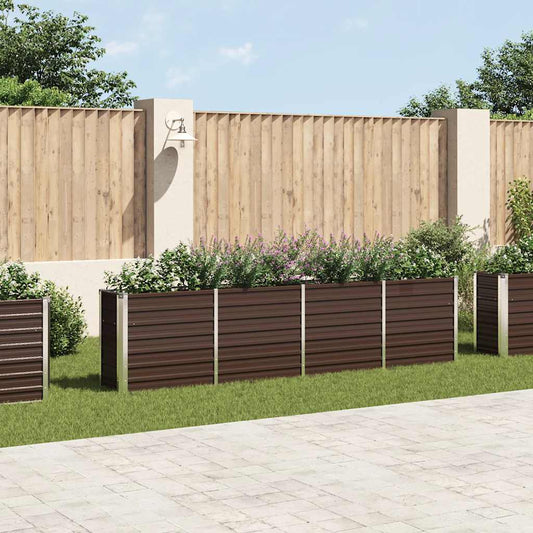 Raised Garden Bed | Brown | Galvanised steel | Large | Durable