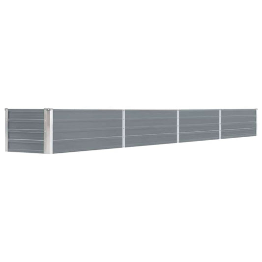 47052 vidaXL Garden Raised Bed Galvanised Steel 320x40x45 cm Grey
