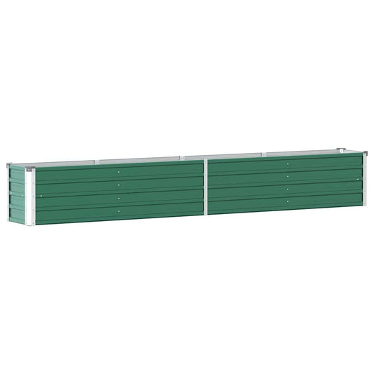 47053 vidaXL Garden Raised Bed Galvanised Steel 320x40x45 cm Green