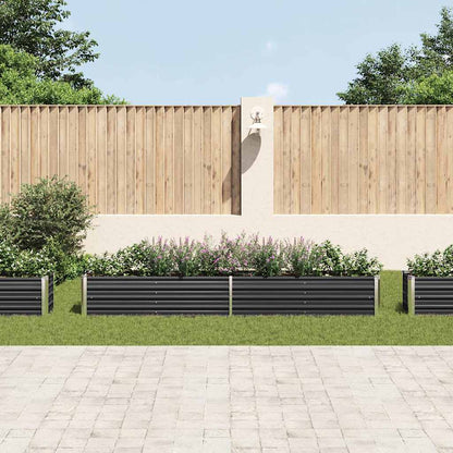47055 vidaXL Garden Raised Bed Galvanised Steel 320x40x45 cm Anthracite