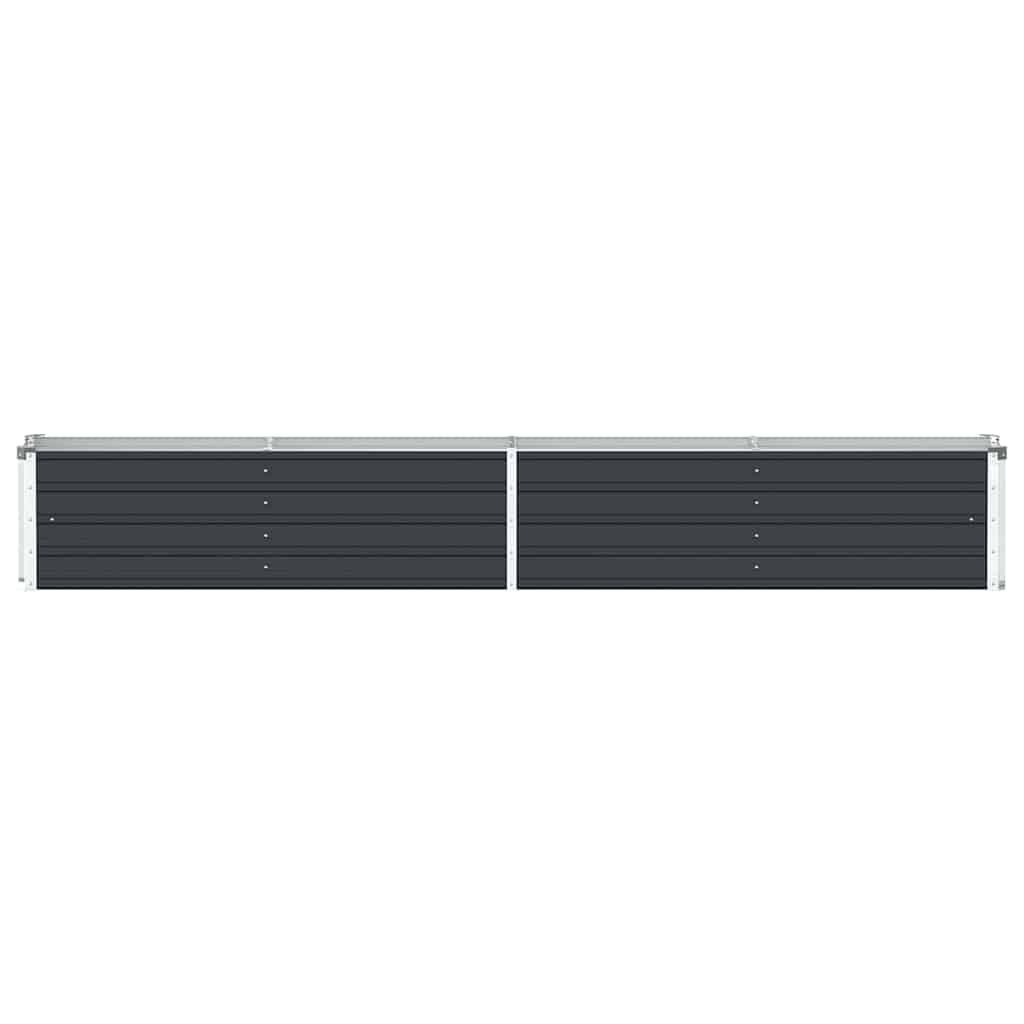 Garden Raised Bed Galvanised Steel 320x40x45 cm Anthracite