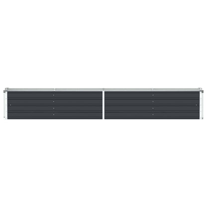 Garden Raised Bed Galvanised Steel 320x40x45 cm Anthracite