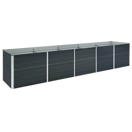 Raised Bed | Anthracite | Galvanised steel | 400x80x45 cm | Durable
