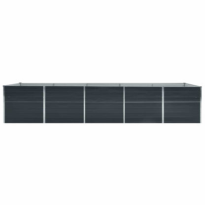 Garden Raised Bed Galvanised Steel 400x80x45 cm Anthracite