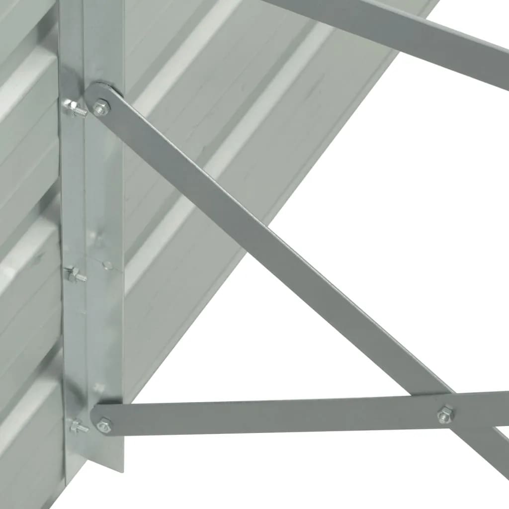 Garden Raised Bed Galvanised Steel 400x80x77 cm Grey