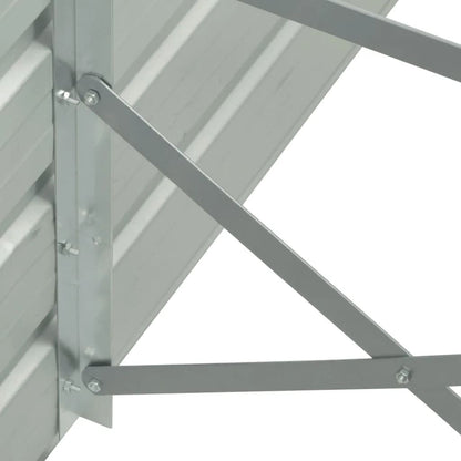 Garden Raised Bed Galvanised Steel 400x80x77 cm Grey