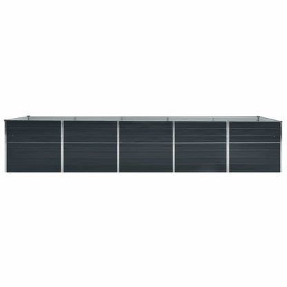 Garden Raised Bed Galvanised Steel 400x80x77 cm Anthracite