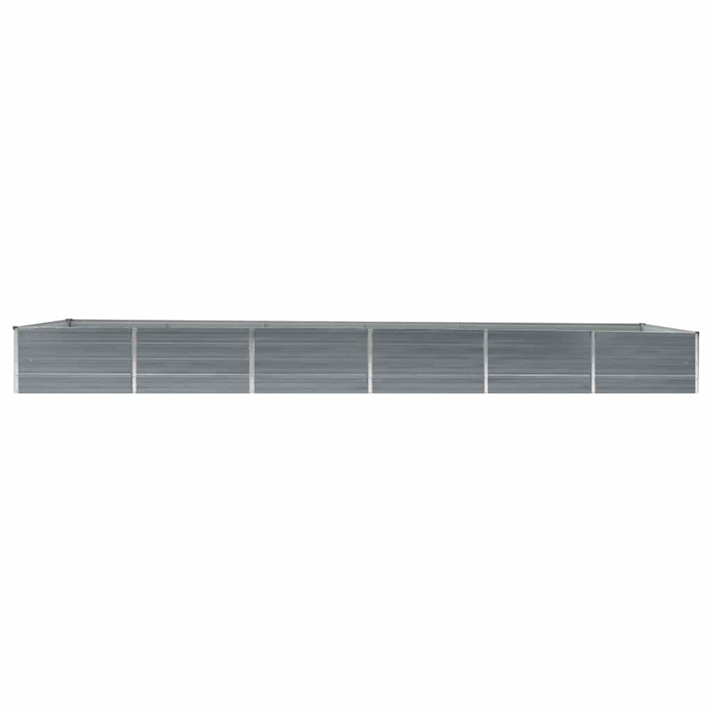 47064 vidaXL Garden Raised Bed Galvanised Steel 480x80x45 cm Grey