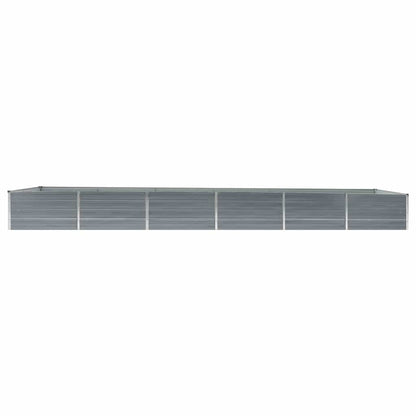 47064 vidaXL Garden Raised Bed Galvanised Steel 480x80x45 cm Grey