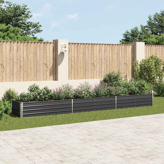 Raised Bed | Anthracite | Galvanised Steel | 480x80x45 cm | Durable