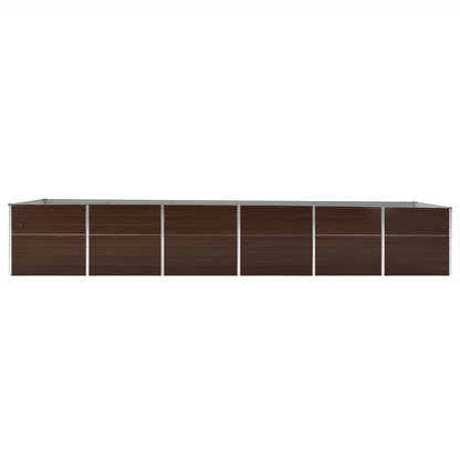 Garden Raised Bed Galvanised Steel 480x80x77 cm Brown