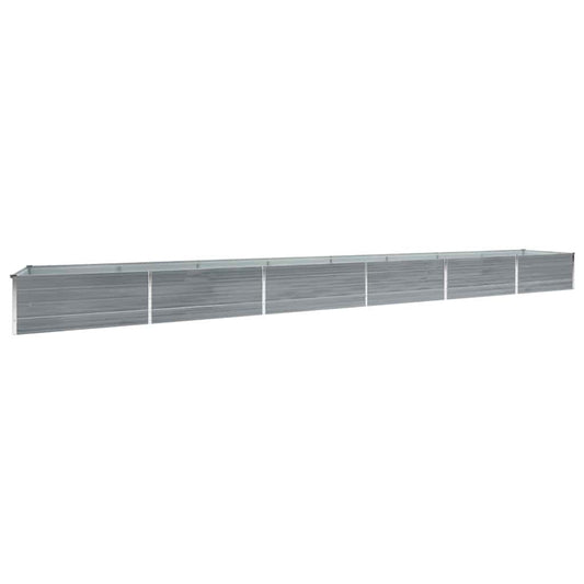 Raised Bed | Grey | Galvanised Steel | 600x80x45cm | Durable | Raised Bed