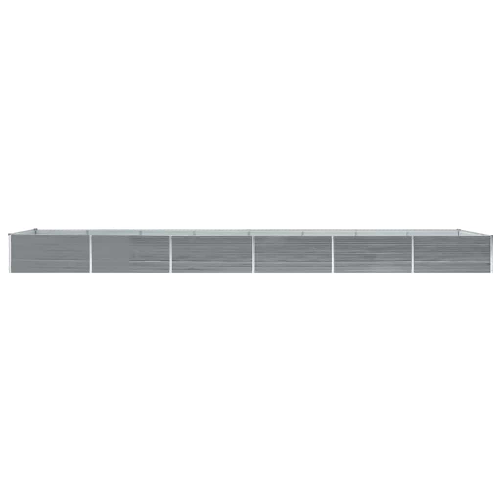 47072 vidaXL Garden Raised Bed Galvanised Steel 600x80x45 cm Grey
