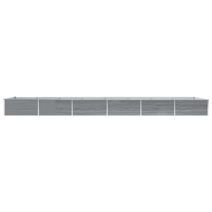 47072 vidaXL Garden Raised Bed Galvanised Steel 600x80x45 cm Grey