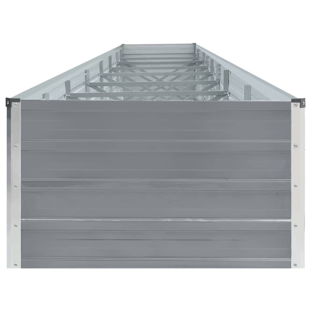 47072 vidaXL Garden Raised Bed Galvanised Steel 600x80x45 cm Grey