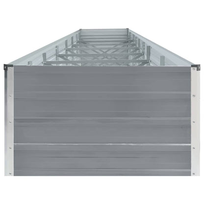 47072 vidaXL Garden Raised Bed Galvanised Steel 600x80x45 cm Grey