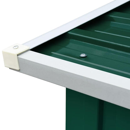 Log Storage Shed Galvanised Steel 172x91x154 cm Green