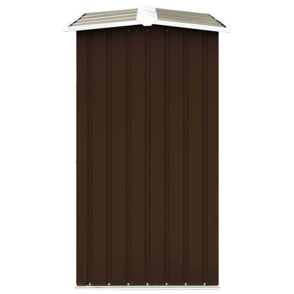 Log Storage Shed Galvanised Steel 172x91x154 cm Brown